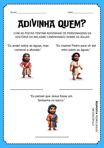 Adivinha Quem - Caminhando Sobre as Águas