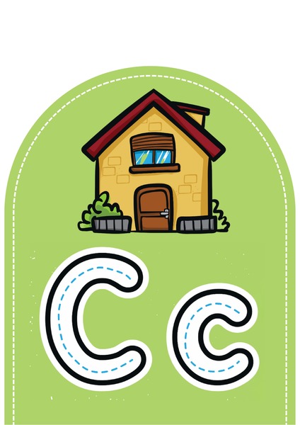 Alfabeto Ilustrado para Decoração - Letra C
