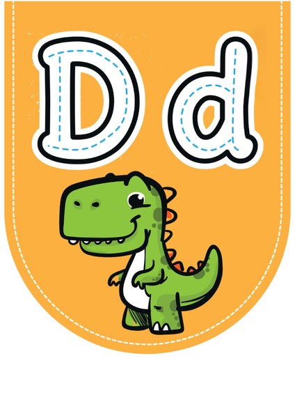 Alfabeto Ilustrado para Decoração - Letra D v.2