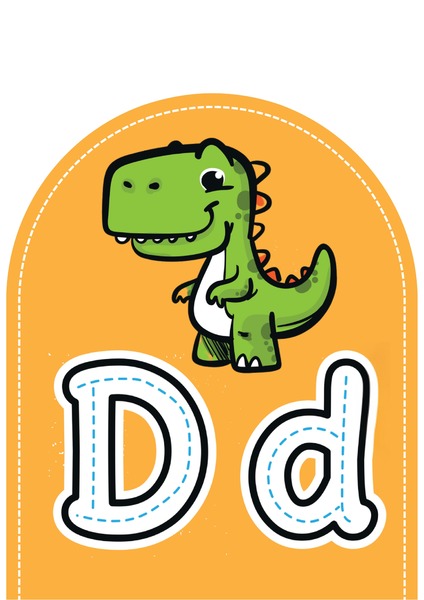 Alfabeto Ilustrado para Decoração - Letra D