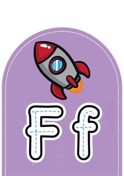 Alfabeto Ilustrado para Decoração - Letra F