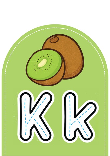 Alfabeto Ilustrado para Decoração - Letra K