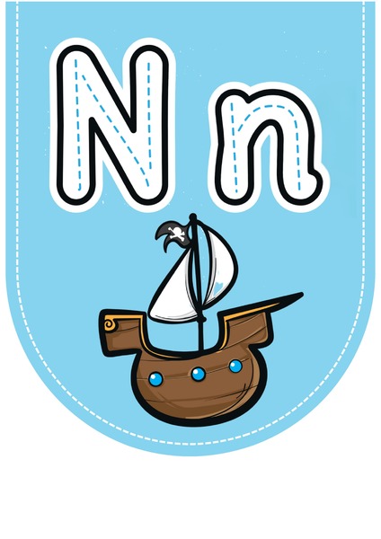 Alfabeto Ilustrado para Decoração - Letra N v.2