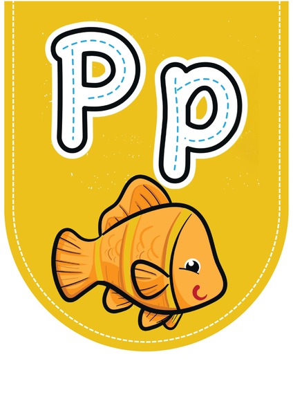 Alfabeto Ilustrado para Decoração - Letra P v.2