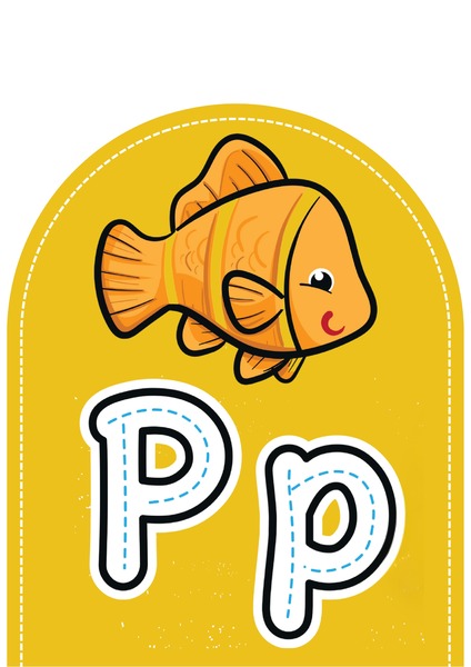 Alfabeto Ilustrado para Decoração - Letra P