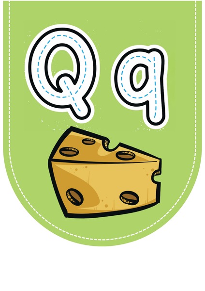 Alfabeto Ilustrado para Decoração - Letra Q v.2