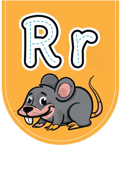 Alfabeto Ilustrado para Decoração - Letra R v.2