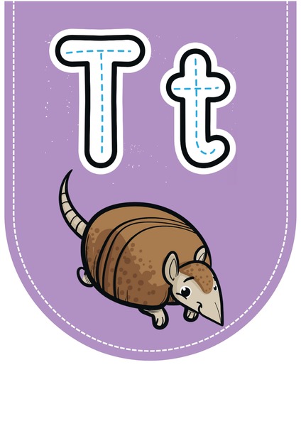 Alfabeto Ilustrado para Decoração - Letra T v.2