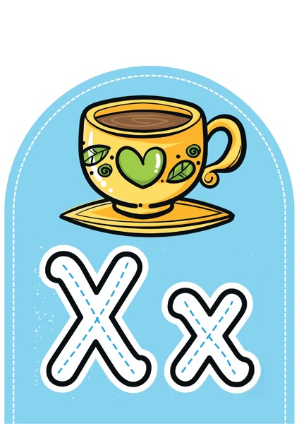 Alfabeto Ilustrado para Decoração - Letra X