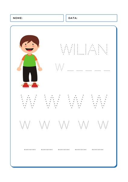 Aprendendo o Alfabeto - Letra W