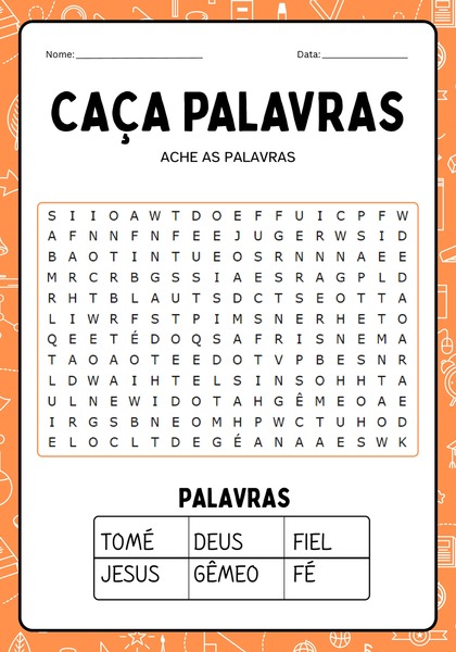 Caça-palavras - Tomé
