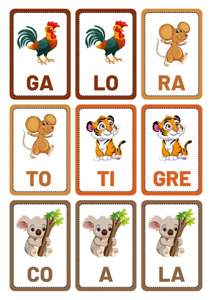 Cards das Sílabas - Animais v.3