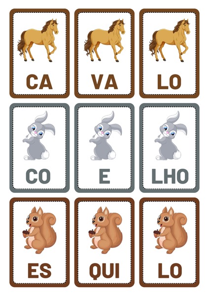 Cards das Sílabas - Animais v.4