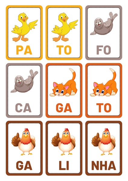 Cards das Sílabas - Animais v.6