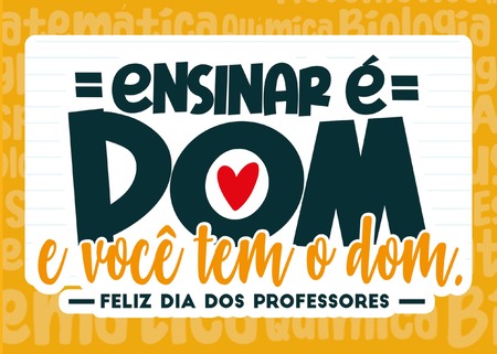 Cartão - Ensinar é Dom