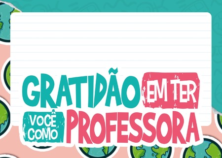 Cartão - Gratidão em Ter Você como Professora