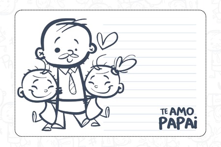 Cartões e Desenhos - Te Amo, Papai!