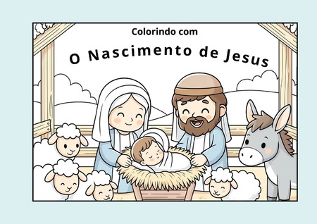 Colorindo com o Nascimento de Jesus