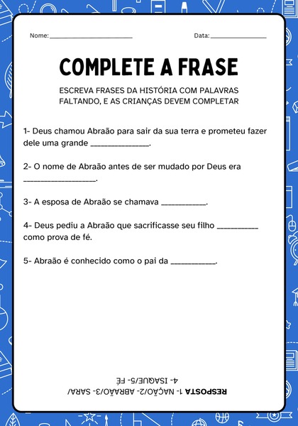 Complete a Frase - Abraão