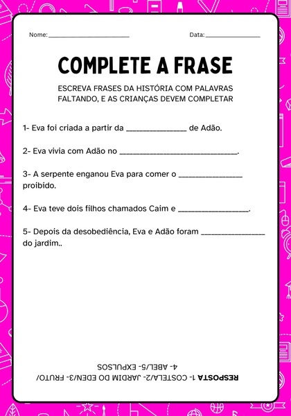 Complete a Frase - Eva