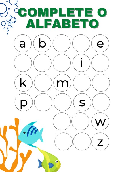 Complete o Alfabeto