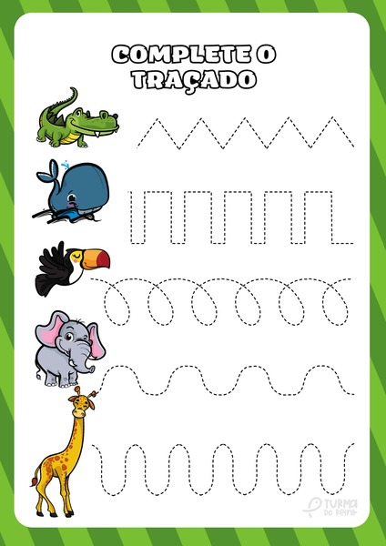 Complete o Traçado - Animais da Criação