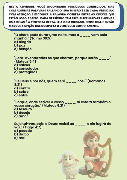 Complete os Versículos
