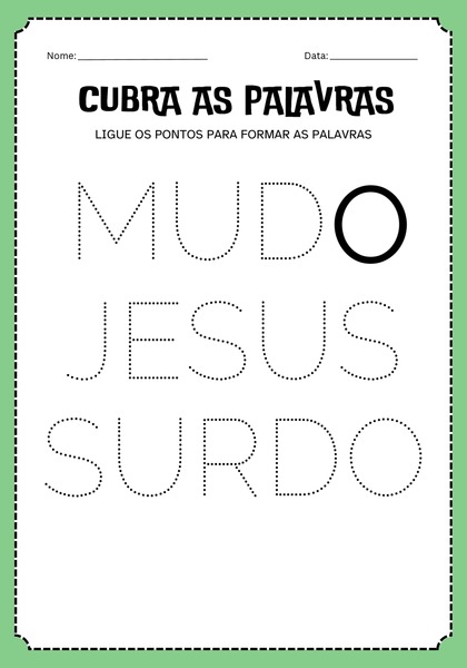 Cubra as Palavras - Curando o Cego e Mudo
