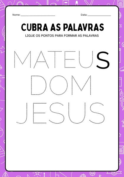 Cubra as Palavras - Mateus