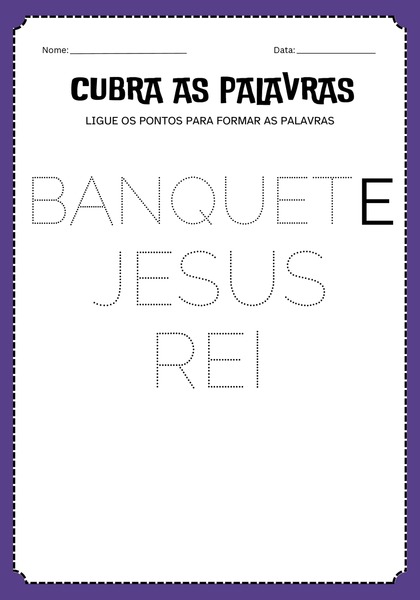 Cubra as Palavras - Parábola do Banquete de Casamento