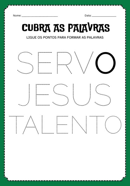 Cubra as Palavras - Parábola dos Talentos