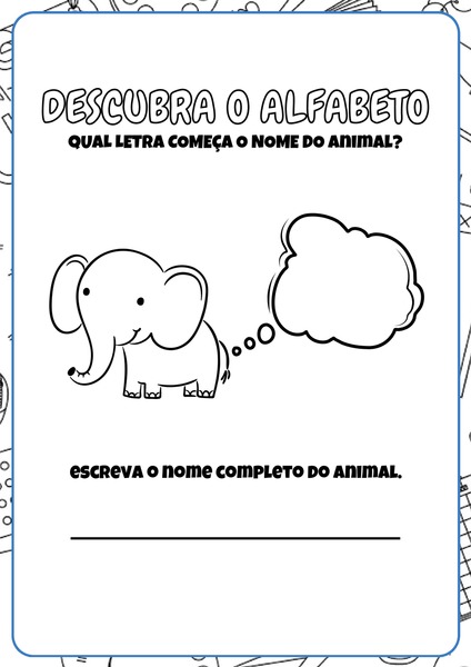 Descubra o Alfabeto - Letra E