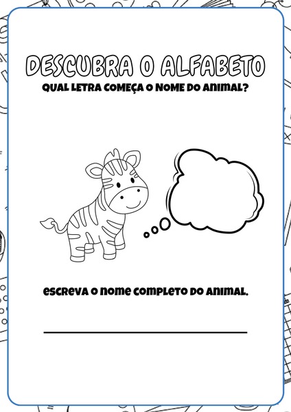Descubra o Alfabeto - Letra Z