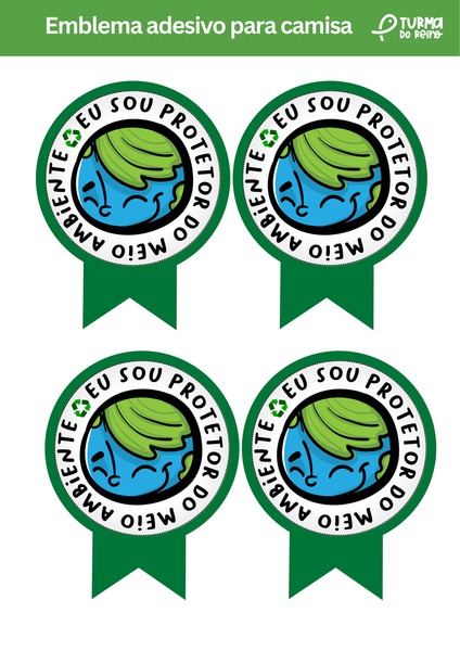 Emblemas - Sou Protetor do Meio Ambiente