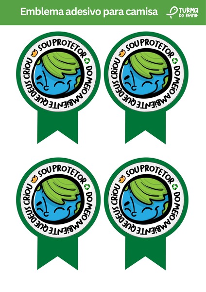 Emblemas e Adesivos - Sou Protetor do Meio Ambiente