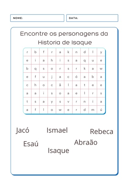 Encontre os Personagens