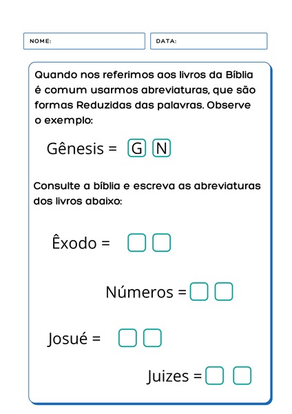 Escreva as Abreviaturas dos Livros v.4