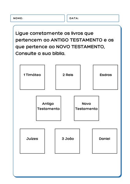 Ligue os Livros ao Antigo ou Novo Testamento v.2