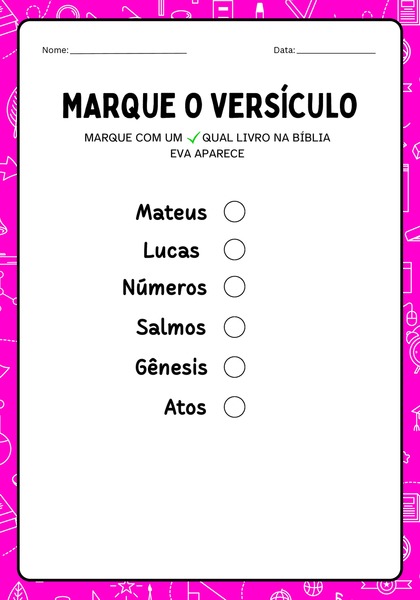 Marque o Versículo - Eva