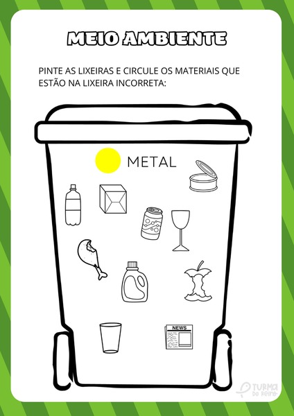 Meio Ambiente - Pinte as Lixeiras v.2