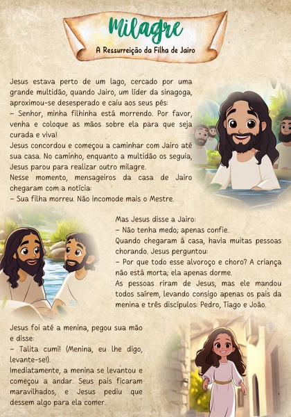 Milagre - A Ressurreição da Filha de Jairo