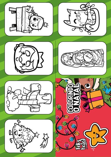 Mini Livro de Colorir - Feliz Natal v.2