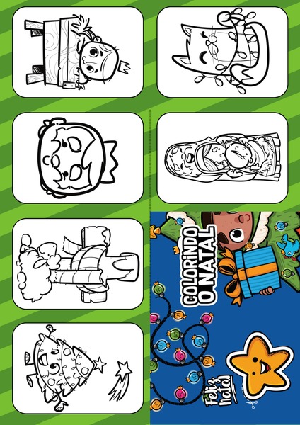 Mini Livro de Colorir - Feliz Natal