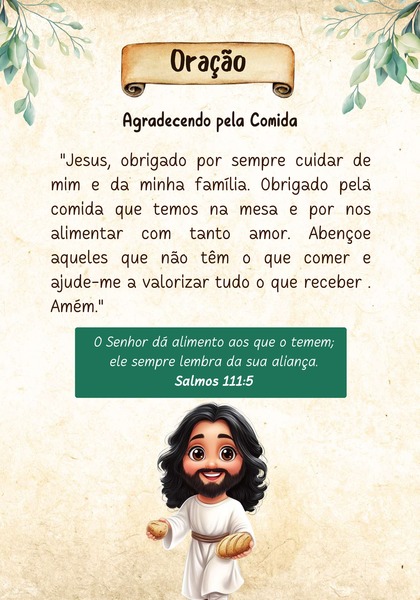Oração - Agradecendo pela Comida