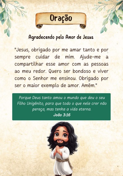 Oração - Agradecendo pelo Amor de Jesus