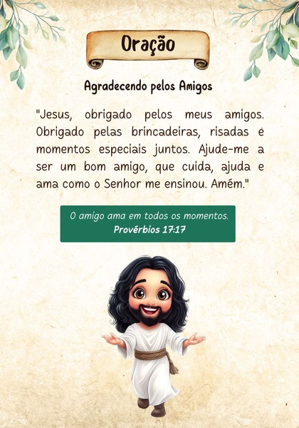 Oração - Agradecendo pelos Amigos
