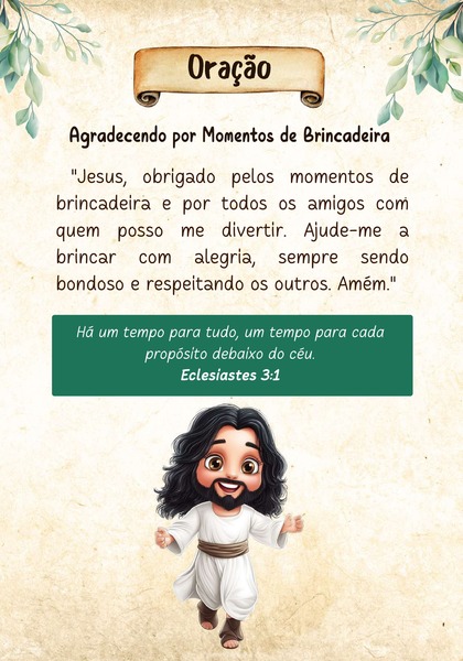 Oração - Agradecendo por Momentos de Brincadeira