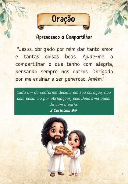 Oração - Aprendendo a Compartilhar