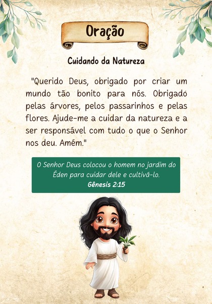 Oração - Cuidando da Natureza