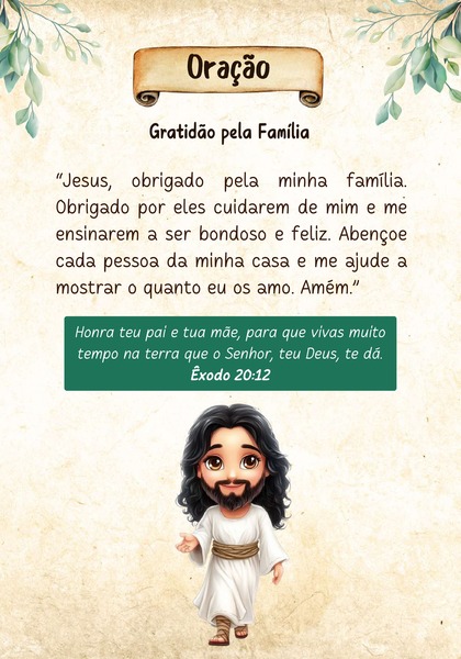 Oração - Gratidão pela Família